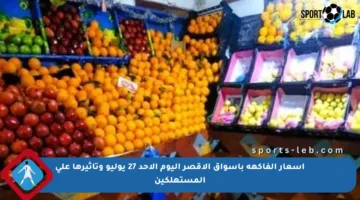 أسعار الفاكهة بأسواق الأقصر اليوم الأحد 27 يوليو وتأثيرها على المستهلكين